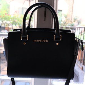 Michael Kors-Medium Selma Saffiano Leather Satchel